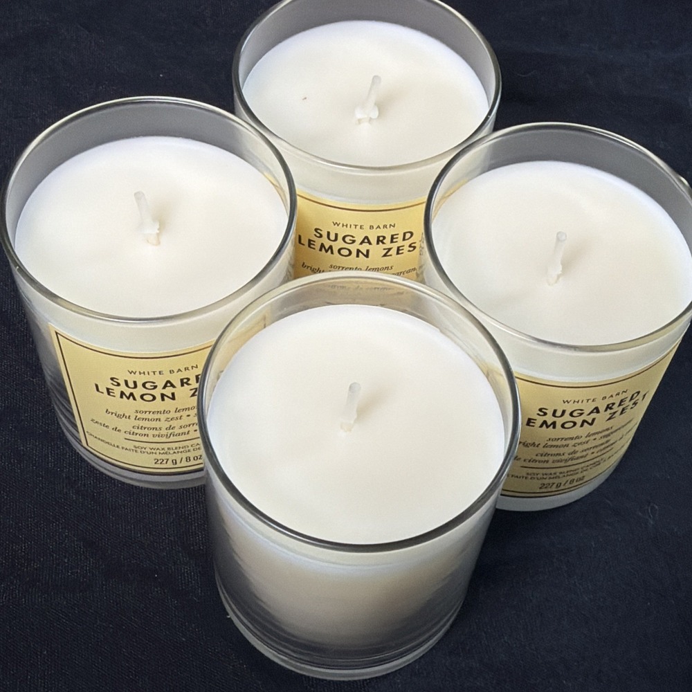 Sugared Lemon Zest Bath & Body Works Single Wick Candle 8 oz - Lot of 4 - NEW - Picture 3 of 4